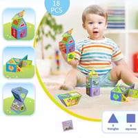 لعبة تركيب الكروت المغناطيسية 18 كرت محبب للأطفال
