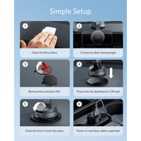 انكر ماج جو شاحن وحامل مغناطيسي لاسلكي للسيارة - ا...