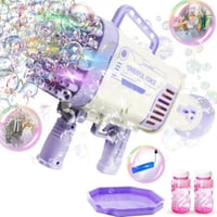 مسدس الفقاعات المميزة مع الاضاءة الجذابة , بطارية...