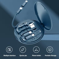 صندوق تخزيين كيبل ومحول USB، انواع متعددة للشحن، م...