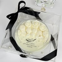 شمعة عقد القران زجاج (٢٠سم)