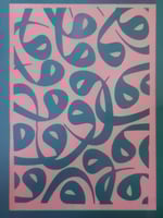 تصميم حروفيات تكرار الواو عكس (3) شاشة حريرية