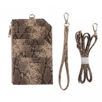 حامل جوال و كروت | أسود و بيج