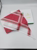 شماغ احمر غامق العجلان الذهبي 2025 ختم اسود