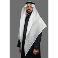 شماغ البسام البصمة البيضاء انجليزي العادي