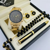 طقم ساعة وقلم وكبك وسبحة فاندر بلو