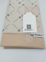 قماش جيفنشي الصيفي الفاخر لون بني على ذهبي