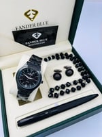 طقم ساعة وقلم وكبك وسبحة فاندر بلو