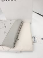 قماش جيفنشي صيفي لون رمادي وا كاكي فاتح