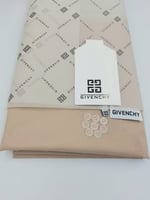 قماش جيفنشي صيفي بني على ذهبي