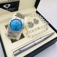 طقم ساعة وقلم وكبك وسبحة فاندر بلو