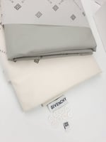 قماش جيفنشي صيفي لون رمادي وا كاكي فاتح