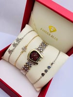 طقم ساعة نسائي وسوارة ماركة فندربلو 2024