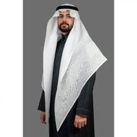 شماغ البسام البصمة البيضاء انجليزي العادي