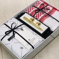 بكج هدية : شماغ جفنشي العادي مع قماش جفنشي مع قلم...