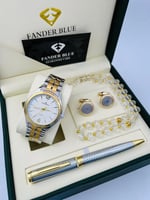 طقم ساعة وقلم وكبك وسبحة فاندر بلو