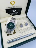 طقم ساعة وقلم وكبك وسبحة فاندر بلو