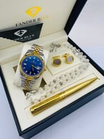 طقم ساعة وقلم وكبك وسبحة فاندر بلو