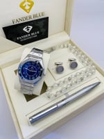 طقم ساعة وقلم وكبك وسبحة فاندر بلو 2024