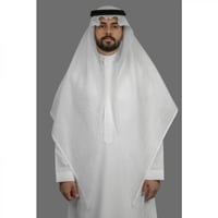 شماغ البسام البصمة البيضاء انجليزي العادي