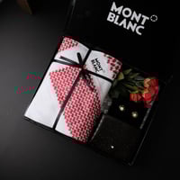 بكج هدية العيد : شماغ مونت بلانك شبابي مع بوك وكبك