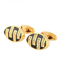 كبك مستطيل لون ذهبي على اسود