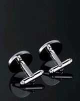 كبك اسود على فضي شكل دائري