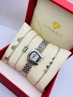 طقم ساعة نسائي وسوارة ماركة فندربلو 2024