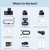 داش كام أزدوم M580-5K أمامية + داخلية + خلفية