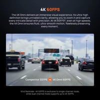 داش كام شاومي 70mai X800 4K كاميرا أمامية وخلفية