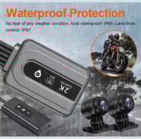 كاميرا ثنائية للدراجة النارية WiFi / 2K - DVR