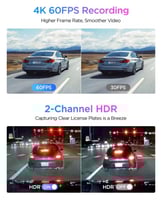 داش كام فيوفو VIOFO A329S 2CH 4K GPS أمامية ، خلفي...