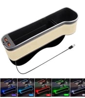 منظم تخزين للسيارة باطراف مضيئة 7 الوان مع منفذ US...