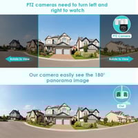 كاميرا WiFi بعدستين واسعة 180 درجة بدقة 8MP 4K