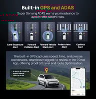 داش كام شاومي 70mai X800 4K كاميرا أمامية وخلفية