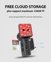 داش كام JC181-4G أمامية ، داخلية ، بث مباشر وتتبع