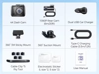 داش كام أزدوم 4K - GS63H Pro أمامية + خلفية