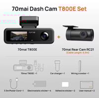 داش كام شاومي 70mai T800E 4K كاميرا أمامية ، داخلي...