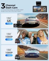 داش كام أزدوم M580-5K أمامية + داخلية + خلفية