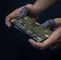 قفازات أصابع Sarafox C1 الاحترافية - ألياف فضية 0....