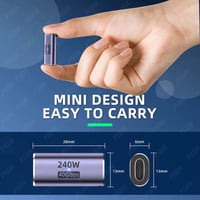 وصلة تمديد كيبل تايب سي USB4 فائقة السرعة (240 واط...