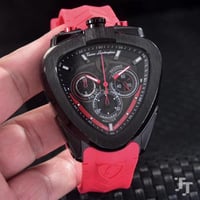 ساعه لمبرقيني Lamborghini باللون الاحمر سبورت طبق...