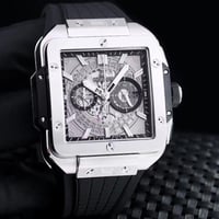 ساعه هوبلت مربع HUBLOT سبورت رجالي سلفر