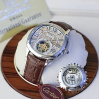 ساعة كارتير رجالي -جلد بني