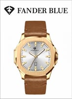 ساعة فندر بلو جلد