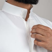 ثوب الأصيل رجالي: سحاب (ساده) ابيض