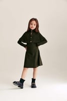 تنورة محبوكة بخصر مطاطي