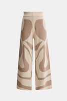 بنطلون واسع بنقوش مموجة