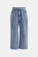 بنطلون دينم بساق عريضة