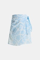 تنورة موردة مزينة بعقدة